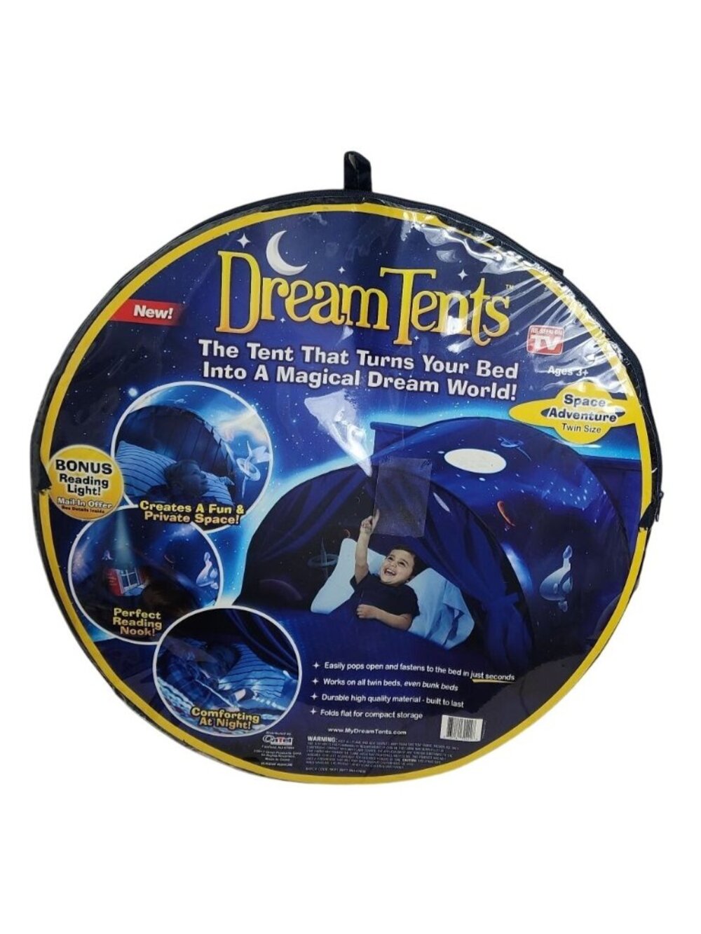 Dream Tents Space Adventure Twin Bed Pop-Up Tent With Reading Light